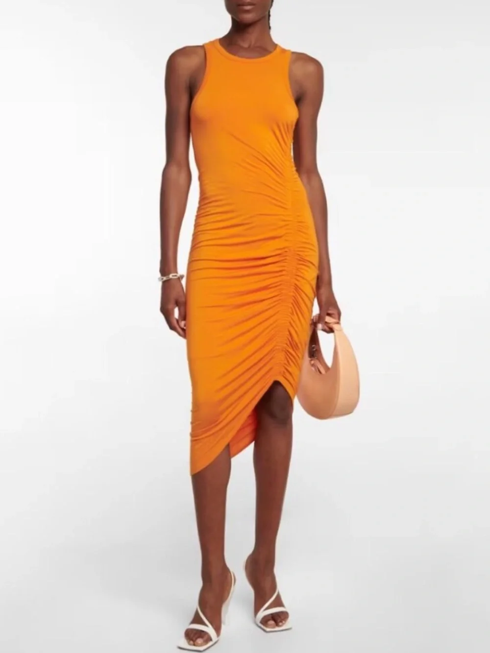 Veronica Beard Haylee Midi Dress in Orange Size Large